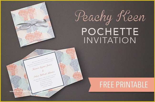 Free Wedding Blogger Templates Of Free Wedding Invitation Printable Peachy Keen Pouchette