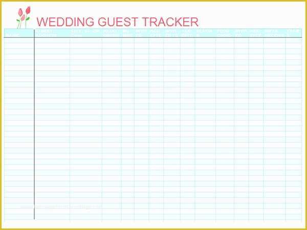 Free Wedding Guest List Template Of 17 Wedding Guest List Templates – Pdf Word Excel