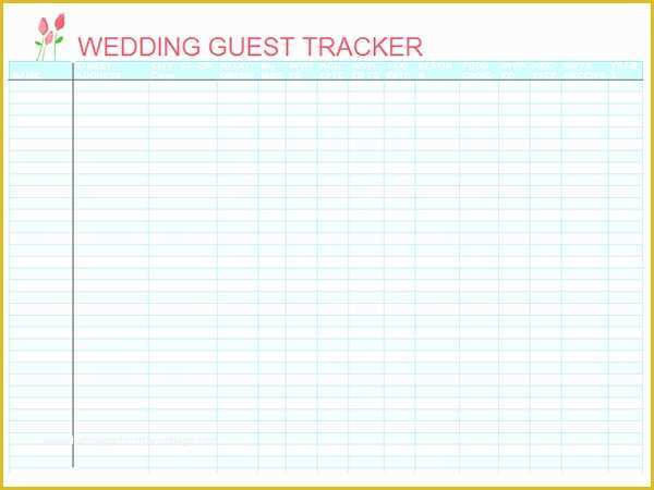 Free Wedding Guest List Template Of 17 Wedding Guest List Templates – Pdf Word Excel