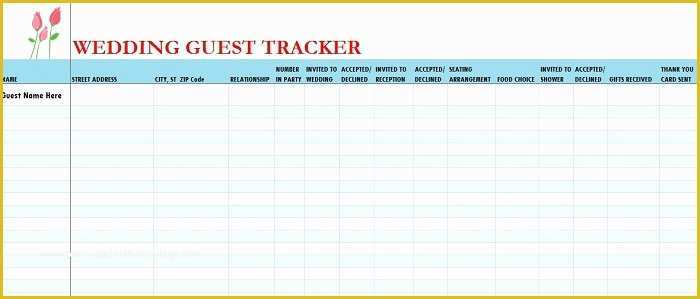 Free Wedding Guest List Template Of 37 Free Beautiful Wedding Guest List & Itinerary Templates