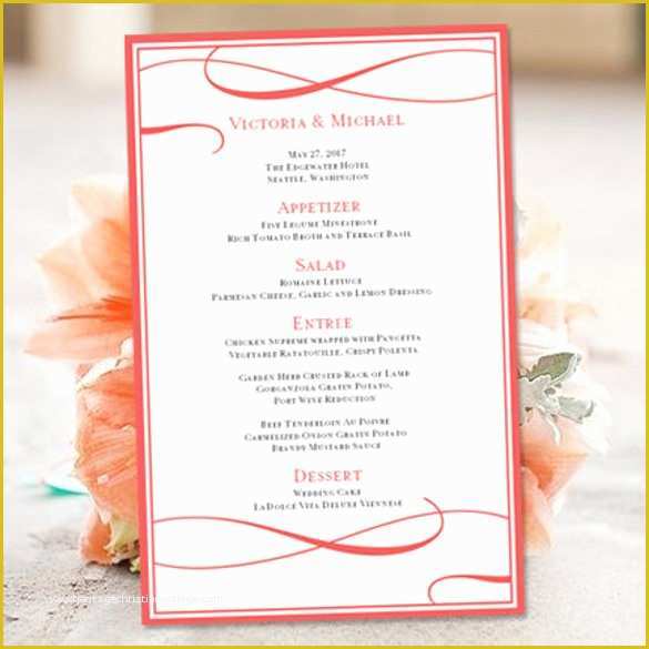 Free Wedding Menu Templates for Microsoft Word Of 43 Wedding Templates Word