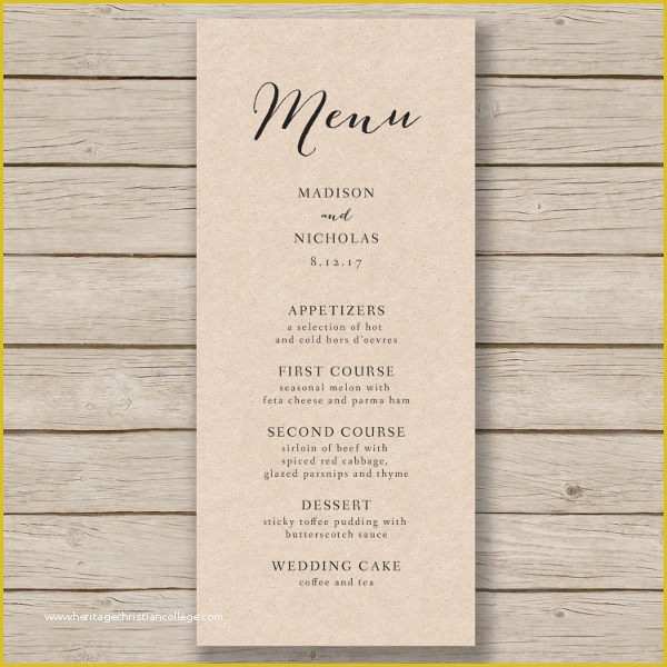 Free Wedding Menu Templates for Microsoft Word Of Free Wedding Menu Templates for Microsoft Word 12