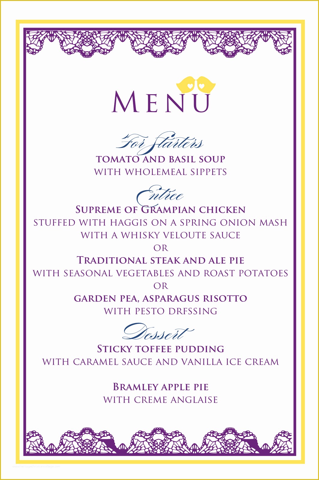 Free Wedding Menu Templates for Microsoft Word Of Free Wedding Menu Templates for Word