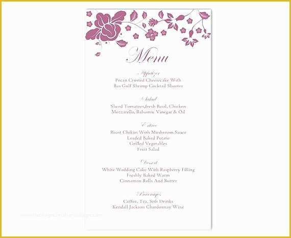 Free Wedding Menu Templates for Microsoft Word Of Menu Design Templates Word Microsoft Restaurant – Template