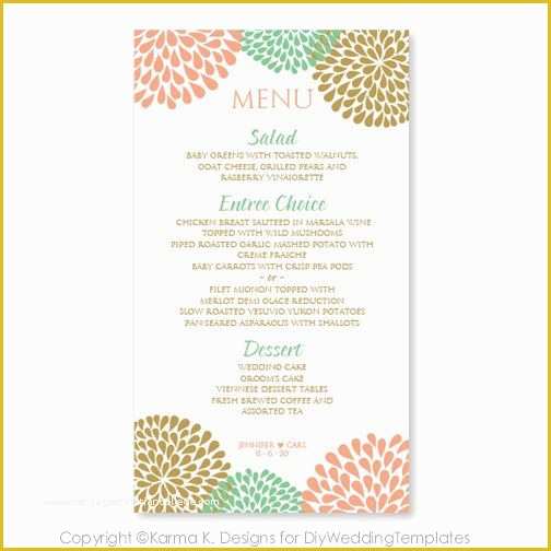 Free Wedding Menu Templates for Microsoft Word Of Wedding Menu Card Template Download Instantly Edit