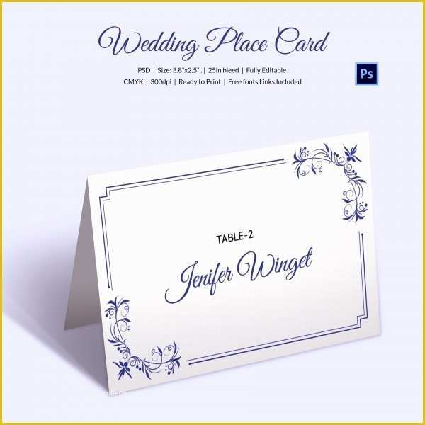 Free Wedding Place Card Template Of 25 Wedding Place Card Templates