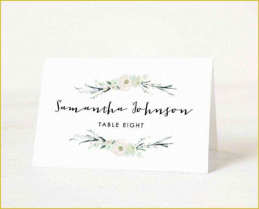Free Wedding Place Card Template Of Printable Place Card Template Wedding Place Card Name