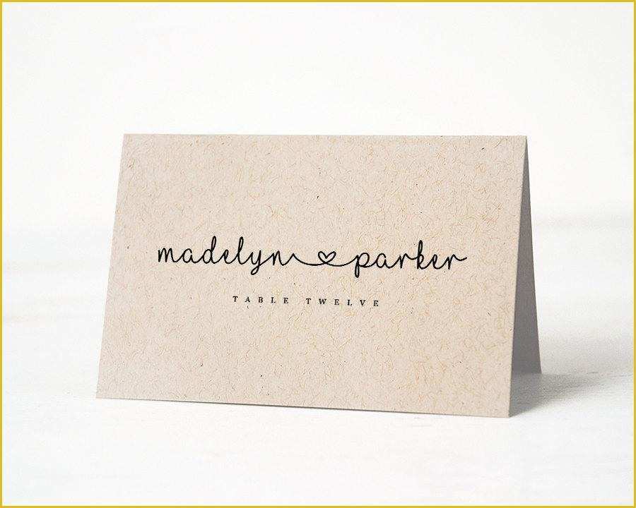 Free Wedding Place Card Template Of Printable Place Card Template Wedding Place Cards