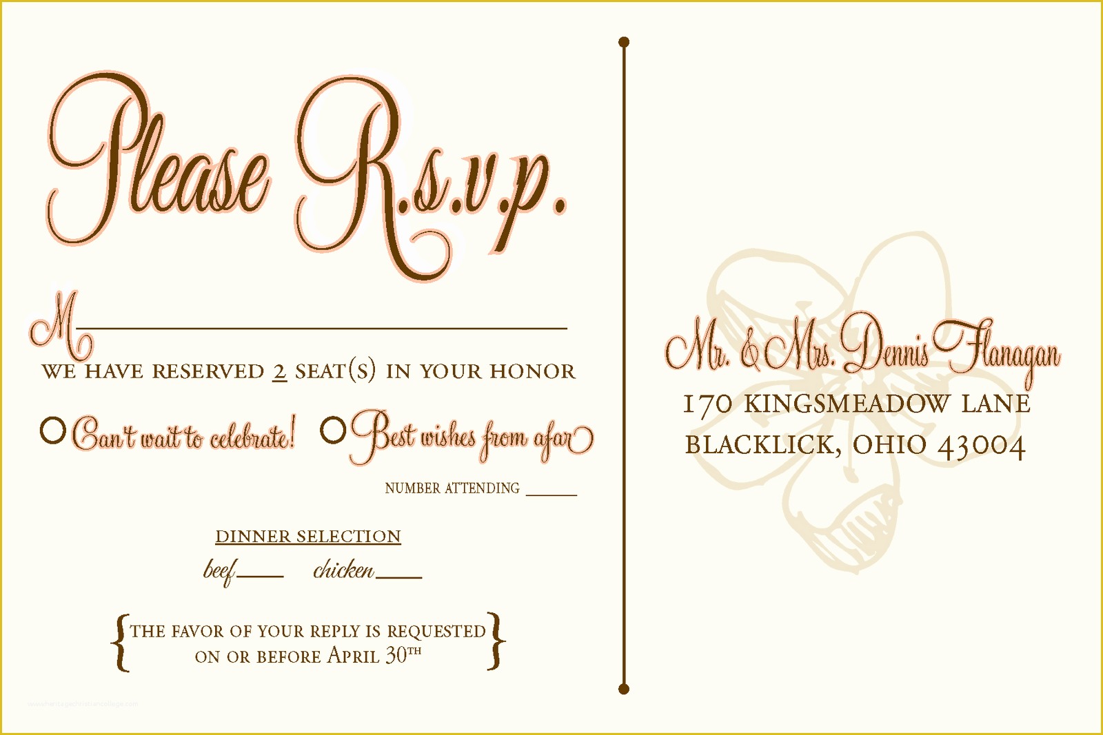 Free Wedding Postcard Template Of Designs by N Wedding Rsvp Postcards