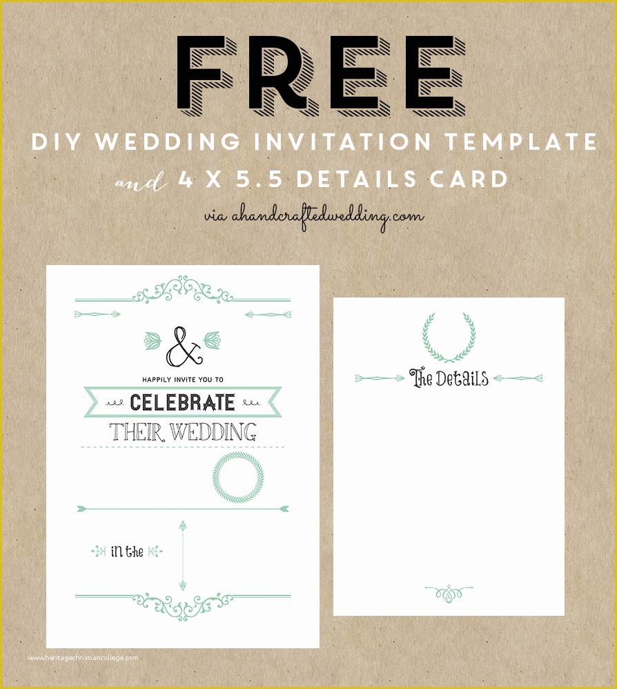 Free Wedding Postcard Template Of Free Rustic Wedding Invitation Templates