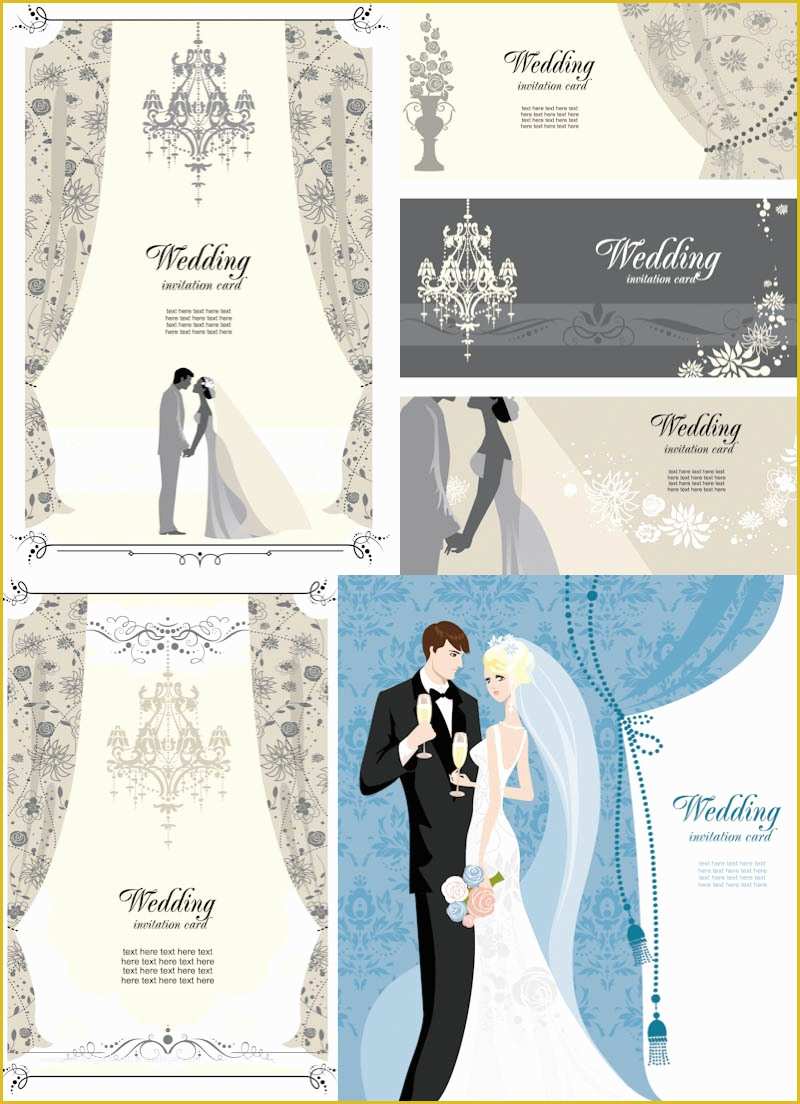 Free Wedding Postcard Template Of Invitation Vector Graphics Blog
