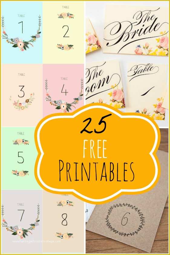 Free Wedding Printables Templates Of 25 Free Wedding Printables