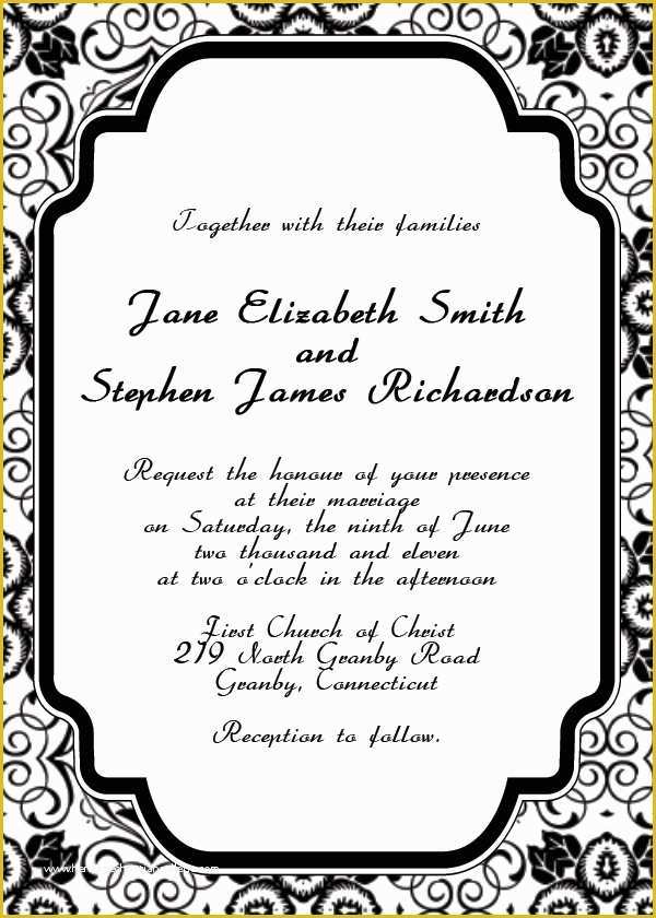 Free Wedding Printables Templates Of Free Printable Wedding Invitation Templates