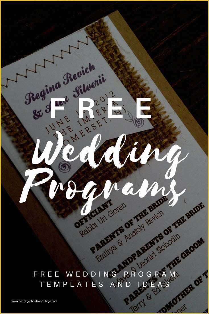 Free Wedding Printables Templates Of Free Wedding Program Templates Wedding