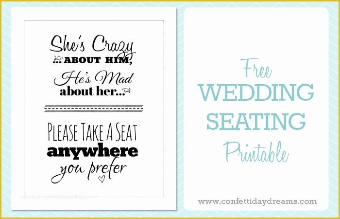 Free Wedding Printables Templates Of Pick A Seat Wedding Sign Free Printable