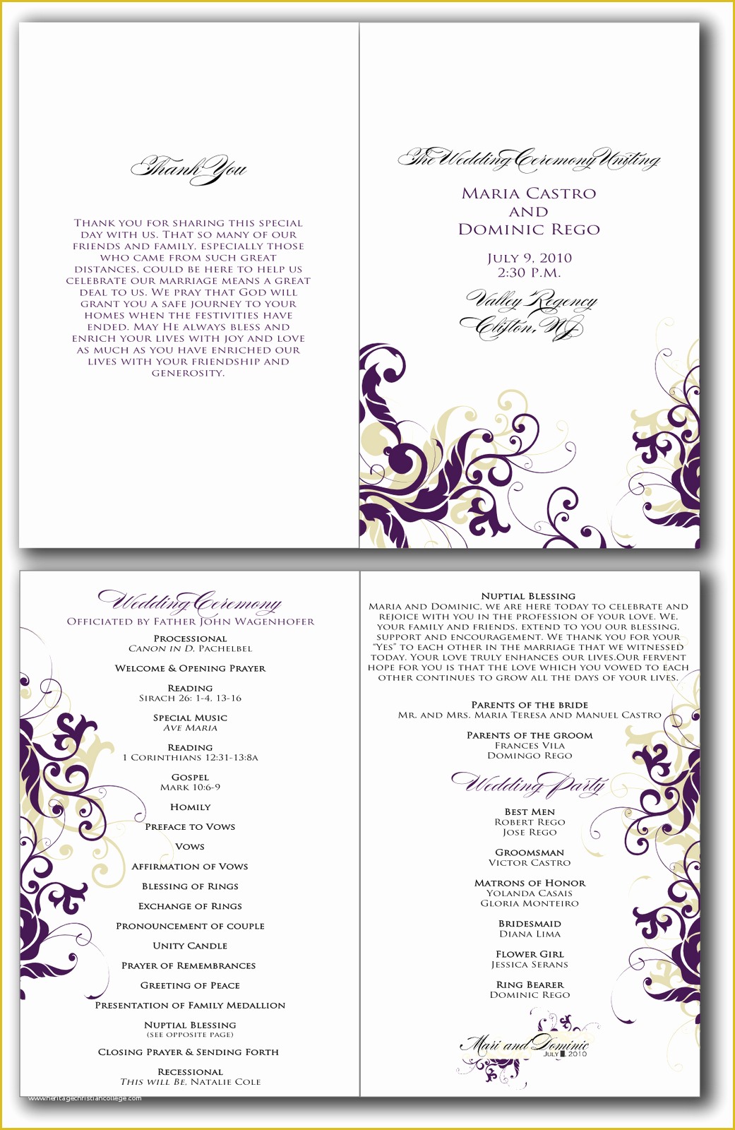 Free Wedding Program Templates Of 8 Best Of Free Printable Church Program Design