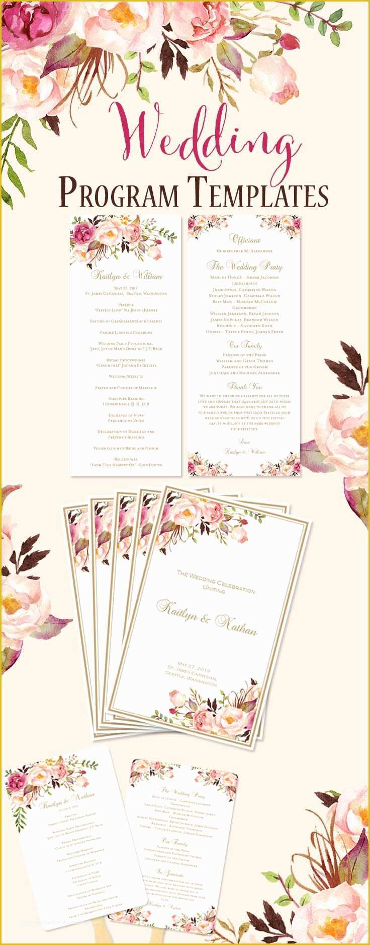 Free Wedding Program Templates Of Best 25 Wedding Program Templates Ideas On Pinterest