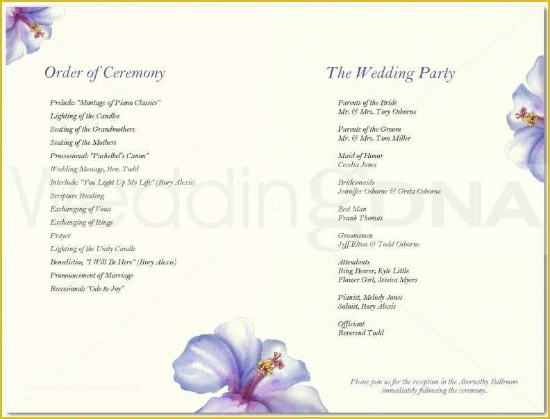 Free Wedding Program Templates Of Free and Cute Wedding Program Templates