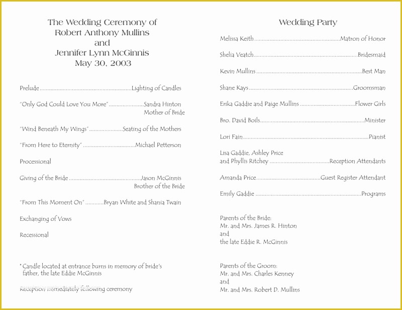 Free Wedding Program Templates Of Wedding Program Templates Wedding Programs Fast