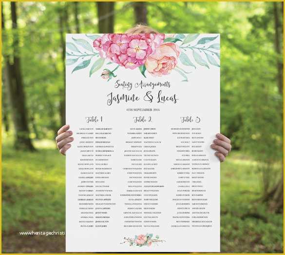 Free Wedding Reception Seating Chart Template Of 24 Seating Chart Templates Doc Pdf