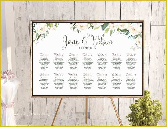 Free Wedding Reception Seating Chart Template Of 34 Wedding Seating Chart Templates Pdf Doc