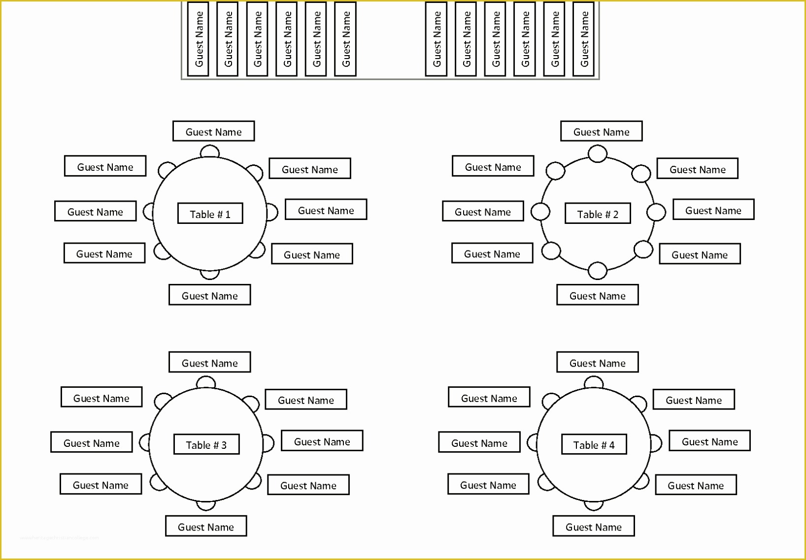 Free Wedding Reception Seating Chart Template Of Free Table Of Reception & Wedding Seating Chart Template