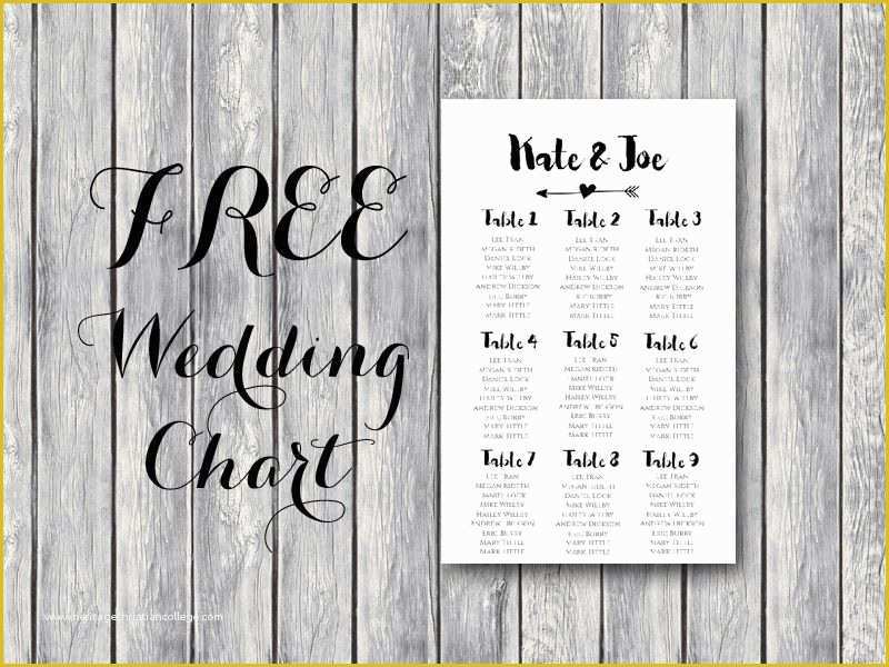 Free Wedding Reception Seating Chart Template Of Free Wedding Seating Chart Printable Template Editable
