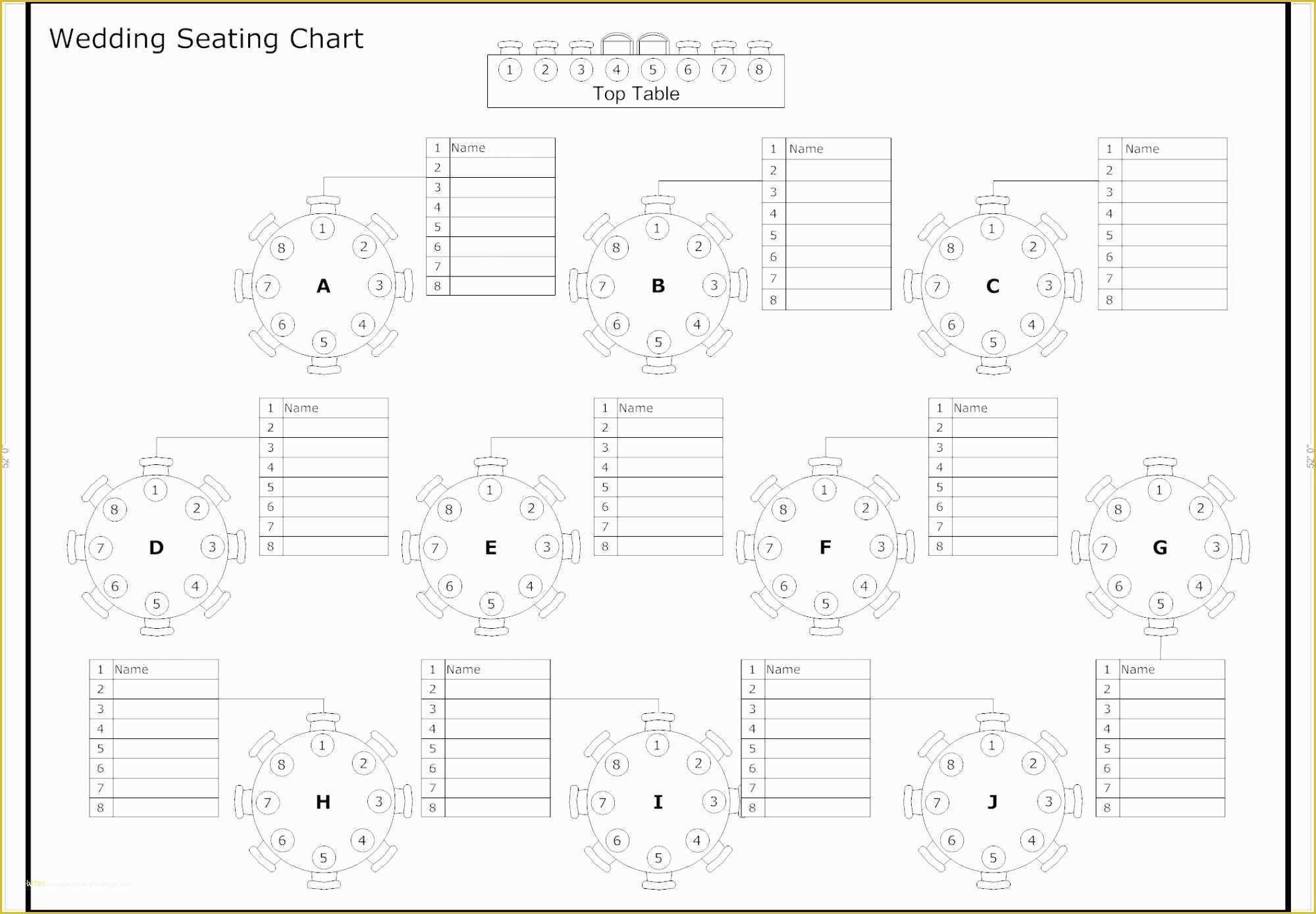 Free Wedding Reception Seating Chart Template Of Table Seating Chart Template Elegant 39 Lovely Wedding