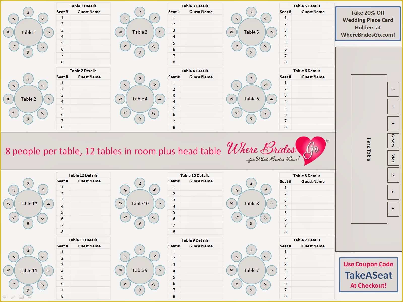 Free Wedding Reception Seating Chart Template Of the Best Digital Seating Charts for Wedding Planning