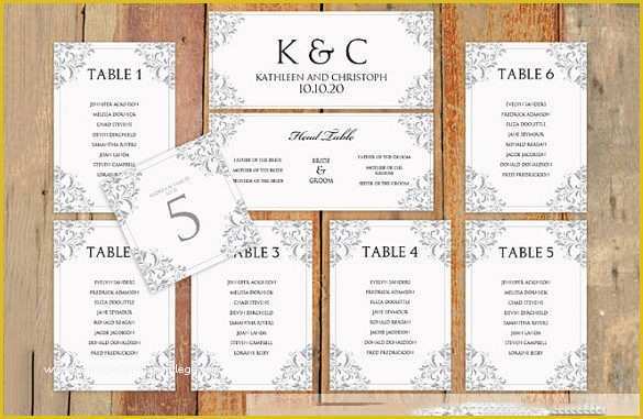 Free Wedding Reception Seating Chart Template Of Wedding Seating Chart Template – 11 Free Sample Example