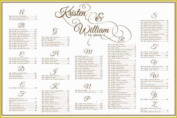 Free Wedding Reception Seating Chart Template Of Wedding Seating Chart Template