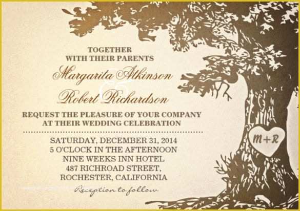 Free Wedding Reception Templates Of 24 Vintage Wedding Invitation Templates Psd Ai
