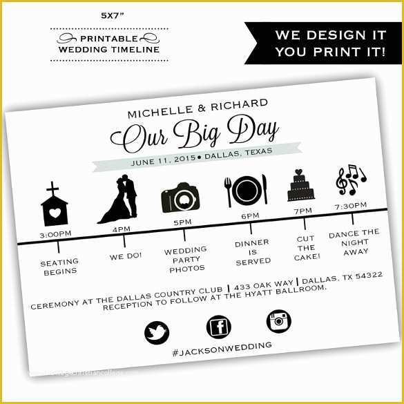 Free Wedding Reception Templates Of 29 Wedding Timeline Template Word Excel Pdf Psd