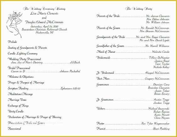 Free Wedding Reception Templates Of Custom Design Wedding Programs Programs for Weddings