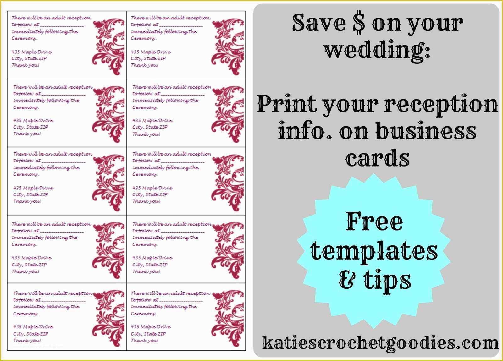 Free Wedding Reception Templates Of Free Wedding Templates Rsvp &amp; Reception Cards Katie S