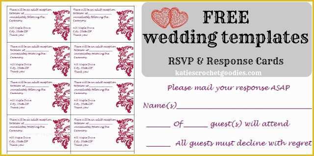 Free Wedding Reception Templates Of Free Wedding Templates Rsvp &amp; Reception Cards Katie S