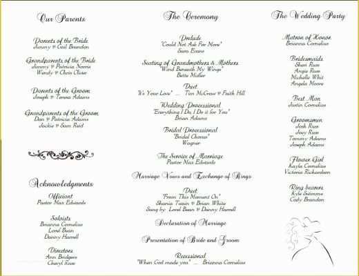 Free Wedding Reception Templates Of Printable Wedding Programs On Pinterest