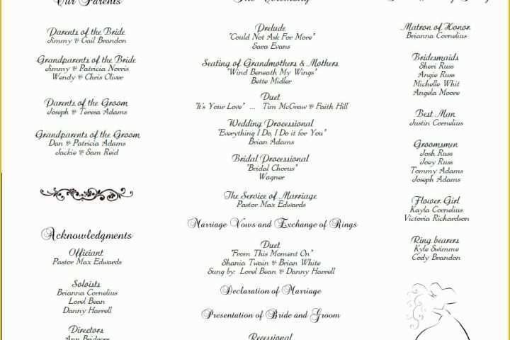 Free Wedding Reception Templates Of Printable Wedding Programs On Pinterest