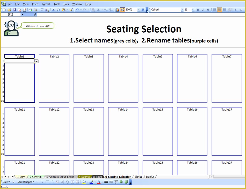 Free Wedding Seating Chart Template Excel Of Excel Spreadsheets Help 20 Unique Uses Of Microsoft Excel