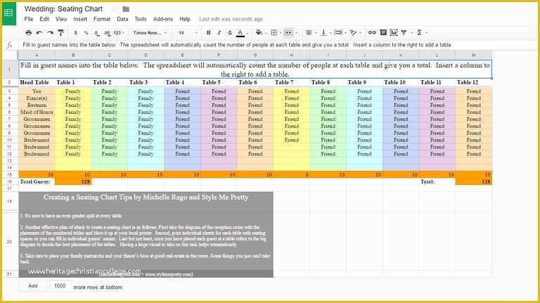 Free Wedding Seating Chart Template Excel Of Free Wedding Seating Chart Templates You Can Customize