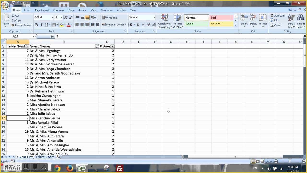 Free Wedding Seating Chart Template Excel Of Guest Seating Chart with Tables for Wedding and Parties In