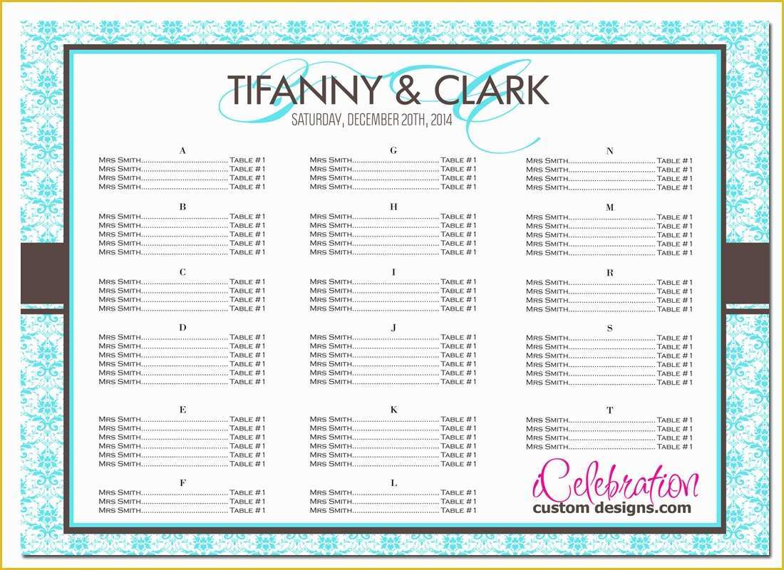Free Wedding Seating Chart Template Excel Of Wedding Seating Chart Template