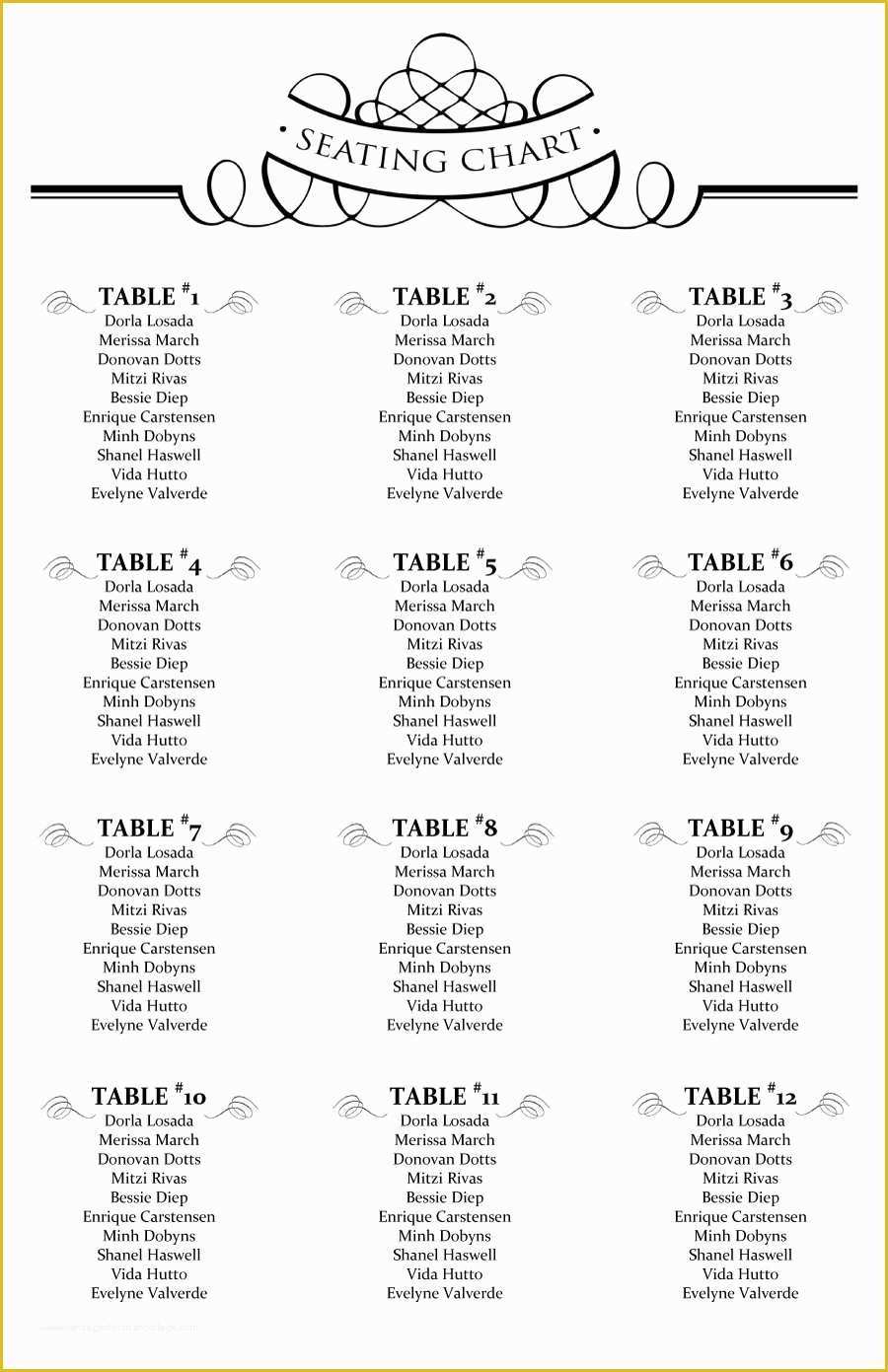 Free Wedding Seating Chart Template Of 40 Great Seating Chart Templates Wedding Classroom More