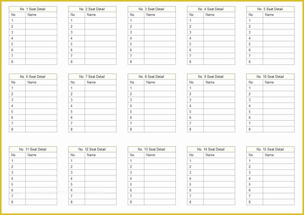Free Wedding Seating Chart Template Of Table Plan software