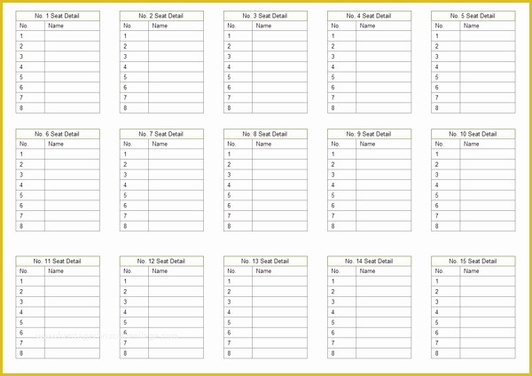 Free Wedding Seating Chart Template Of Table Plan software