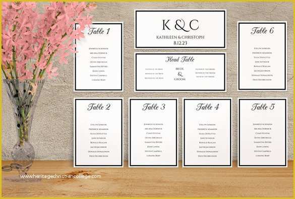 Free Wedding Seating Chart Template Of Wedding Seating Chart Template – 11 Free Sample Example