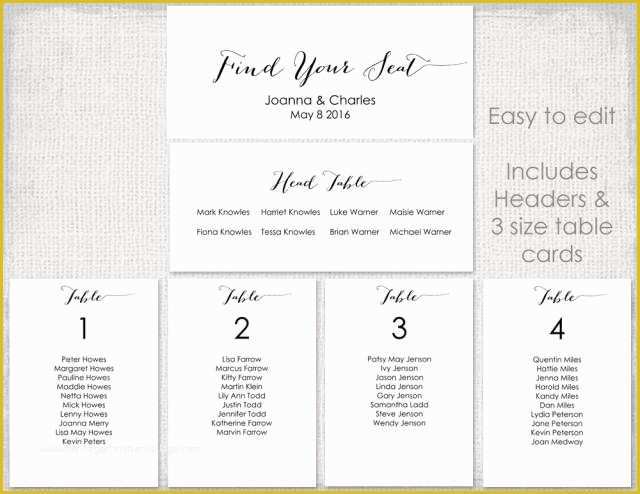 Free Wedding Seating Chart Template Printable Of Wedding Seating Chart Template Black "bombshell" Diy