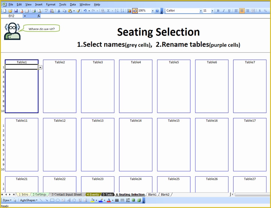 Free Wedding Seating Chart Template Printable Of Wedding Seating Chart Template Excel
