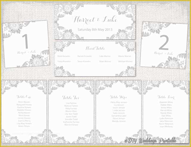 Free Wedding Seating Chart Template Printable Of Wedding Seating Chart Template Silver Gray &quot;antique Lace