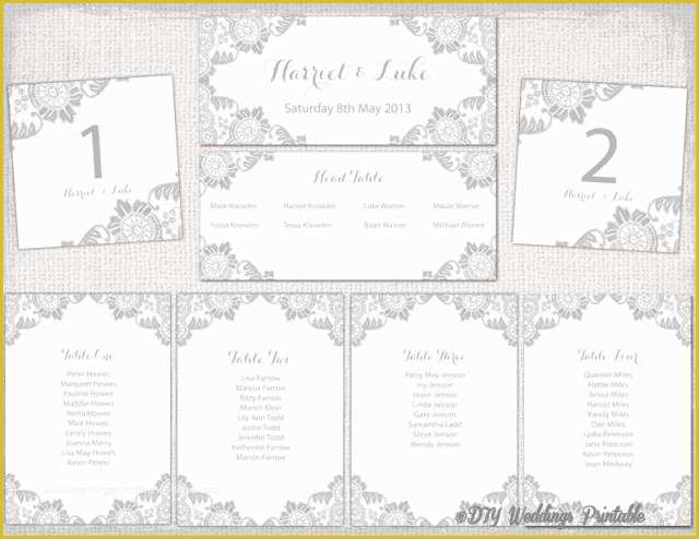 Free Wedding Seating Chart Template Printable Of Wedding Seating Chart Template Silver Gray "antique Lace